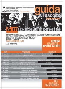 Guida all’ascolto e Musica d’Insieme 2005