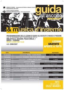 Guida all’ascolto e Musica d’Insieme 2006