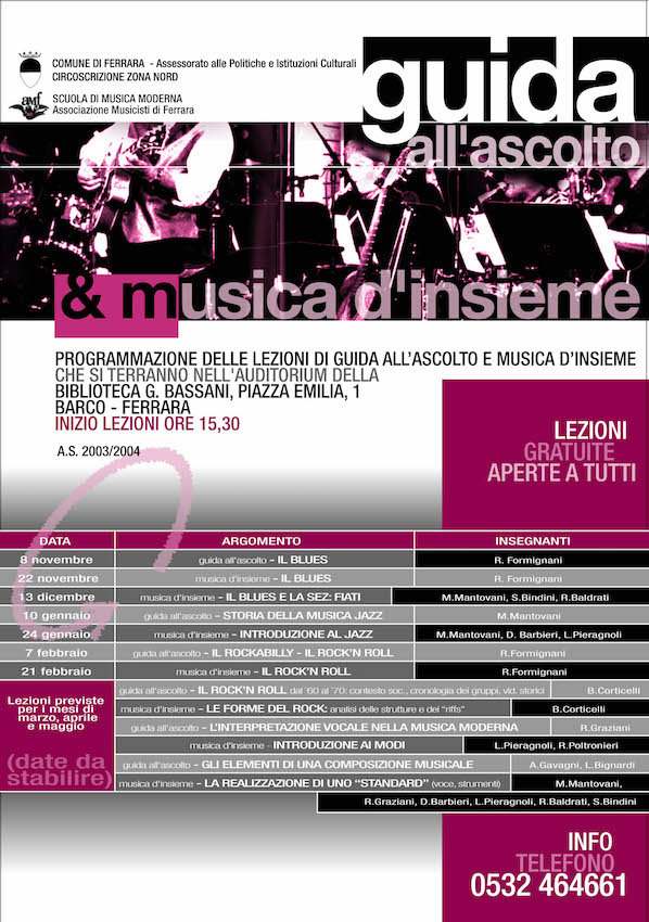 Guida all'Ascolto e musica d'Insieme 2003/2004