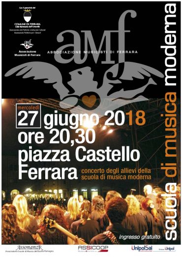 27 giugno concerto degli allievi della Scuola di Musica Moderna